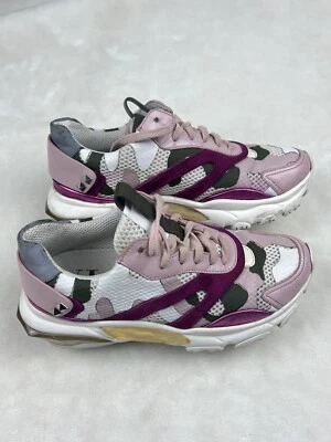 Valentino Multicolor Malla y Cuero Camuflaje Cestas Rebote Entrenador Tenis Foto 1 de 4