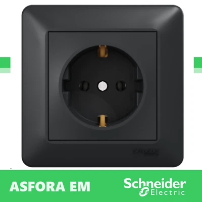 SCHNEIDER ELECTRIC SCHNEIDER EM ANTHRAZIT Steckdosen Steckdose Schalter Taster Cat 6 TV Sat