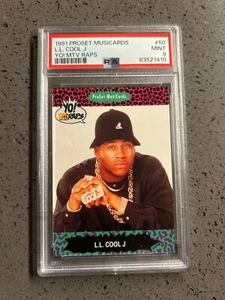 1991 ProSet MusiCards YO! MTV Raps #50 L.L.Cool J PSA GRADED MINT "9" LOW POP - Picture 1 of 2