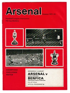 Arsenal v Benfica 1971/72 Champions Challenge Match - Picture 1 of 1