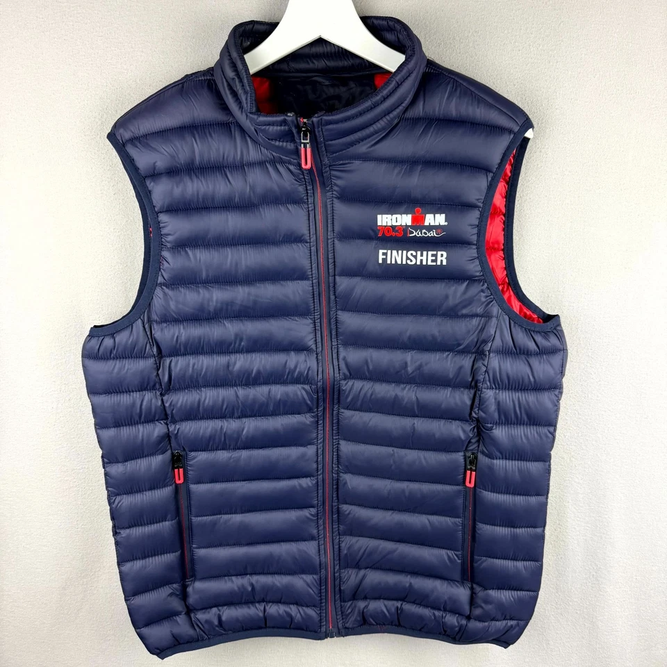 Ironman Dubai Finisher Vest Puffer Jacket Men Large 70.3 Full Zip Sports Council - Image 1 of 4