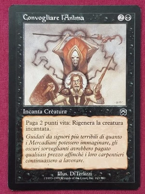 Magic The Gathering ITALIAN MERCADIAN MASQUES SOUL CHANNELING black card MTG - Image 1 of 2