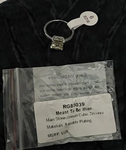 BP Ring RG85039 "Meant To Be Mine" Zitrone CZ auf Hämatit-Beschichtung Größe 9 Neu mit Etikett - Bild 1 von 3