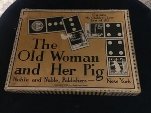 Antico gioco 1922 "La donna e il maiale" - Foto 1 di 3