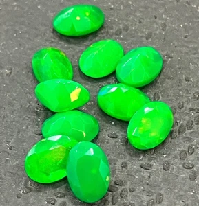 AAA Natural Ethiopian Green Fire Opal Oval Cut Loose Gemstone For All Jewelry - Picture 1 of 11