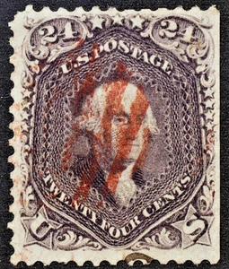 U.S. Classic #70 F/VF 24 cent Red Lilac with a Red cancel '23 CV $220.00 - Picture 1 of 2