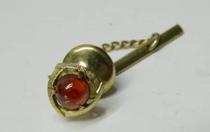 Cravatta vintage tono oro con tono granato Tac/Pin - Foto 1 di 3