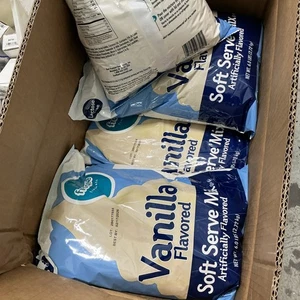 Lot Of 6) 6 Lb Frostline Vanilla Soft Serve Ice Cream Mix Lactose & Gluten Free - Picture 1 of 4