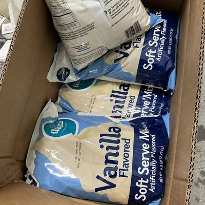 Lot Of 6) 6 Lb  Frostline Vanilla Soft Serve Ice Cream Mix Lactose & Gluten Free - Image 1 of 4