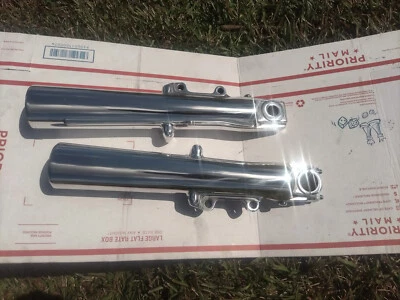 Harley Davidson STREET GLIDE Lower Fork Tube Sliders Legs 2000-2013 POLISHED  - Image 1 of 4