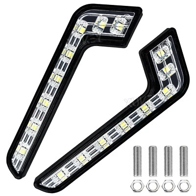 L/R L-FORM LED Tagfahrlicht Tagfahrleuchten DRL Weiß Universal Auto Scheinwer x2 - Bild 1 von 4