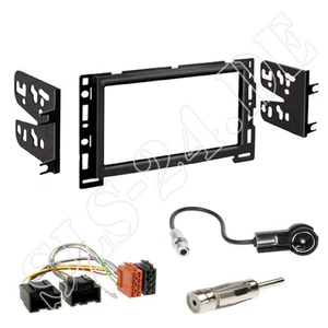 Opel GT 2007-2009 Doppel 2-DIN Autoradio Radioblende ISO Kabeladapter Einbauset - Picture 1 of 1