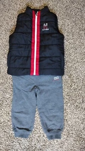 24 Monate Kleinkind Hilfiger Reißverschluss Weste und Schweißhose Outfit - Größe 24 M - Bild 1 von 9