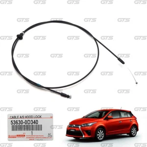 Hood Bonnet Lock Release Control Cable  Fits Toyota Yaris Vios Ative 2017 - 2021 - Imagen 1 de 9