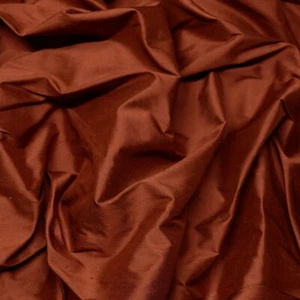 Paprika Brown Red 100% Silk Shantung Fabric 54" Wide, By The Yard (SF-5091A) - Picture 1 of 4