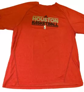 Houston Rockets Shirt Adidas Climalite Size Large Houston Basketball Red - Picture 1 of 5