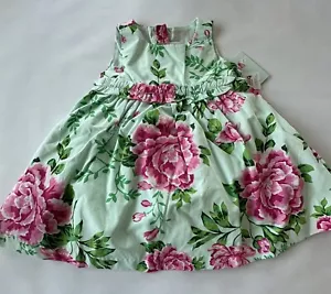 Gymboree Baby Girl Sz 9-12 Mo Time For Tea Spring Summer Floral Dress Easter NWT - Picture 1 of 5