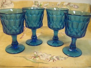4 Noritake PERSPECTIVE Blue Wine Goblet Set w/ Original Box Minty! Lot B - Picture 1 of 8
