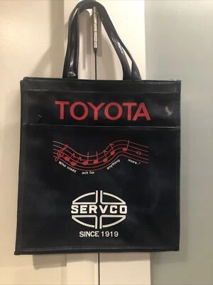 Vintage Vinyl  TOYOTA SERVCO Bag dark blue 13" x 13" - Image 1 of 4