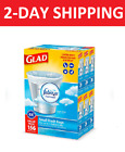 Glad Small Twist-Tie White Trash Bags, Fresh Clean Scent with Febreze Freshness