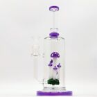 Auc 11 Inch Rare Purple Mushroom Brunch Filter Glass Bong Water Pipe Hookah 14MM