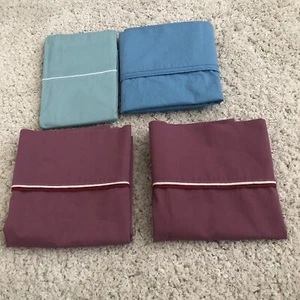 Lot of 4 Vintage Pillow Case Standard Pink Blue Teal Sears JCPenney USA Made - Picture 1 of 24