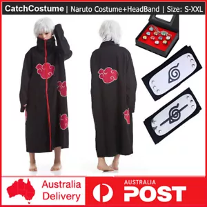 Naruto Rojo Sangre VESTIDO AKATSUKI Capa Uchiha Itachi Disfraz Disfraz Claok Capa - Imagen 1 de 12