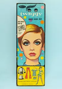 Vintage Original TWIGGY MAGIC PAPER DOLL 1967 Whitman UNCUT - Picture 1 of 14