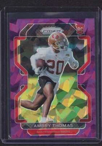 2021 Panini Prizm NFL Ambry Thomas Purple Ice /225 Rookie  RC 439 49ers - Picture 1 of 2