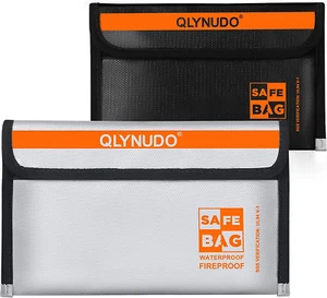 Small Fireproof Money Bag for Cash and Documents (8X5", Inside/External Size), 2 - Picture 1 of 12