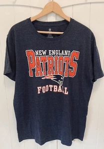 New England Patriots NFL Team Apparel Distressed Navy Blue Tee Shirt Mens XL New - Picture 1 of 8