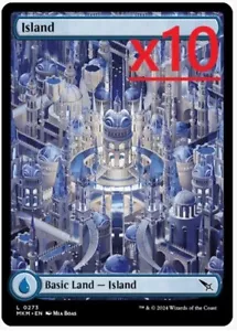 Magic The Gathering - Asesinatos en la mansión Karlov - Tierras artísticas completas - Islas (x10) - Sin papel de aluminio - Imagen 1 de 1