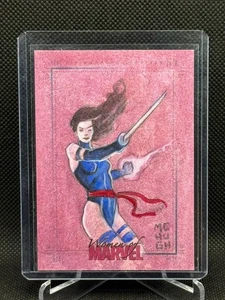 Tarjeta de boceto 2013 Women of Marvel Series 2 SketchaFEX Jeremy McHugh Psylocke 1/1 - Imagen 1 de 2