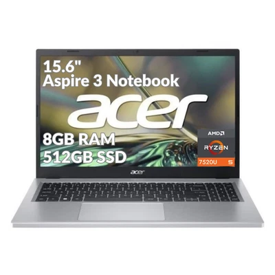 Notebook Acer Aspire 3 15.6" AMD Ryzen 5 1920x1080 8GB RAM 512GB SSD recondicionado - Imagem 1 de 4