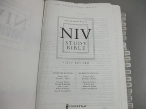 Zondervan - NIV Study Bible Indexed Leather Bound - Picture 1 of 7