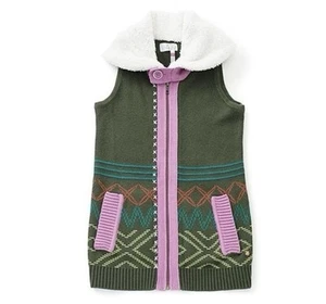 Matilda Jane 435 Big Idea Knit Sweater Vest Girls sz 10 Tween Fall Winter Green  - Picture 1 of 9