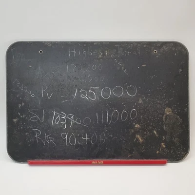 Vintage Velvo Plate Chalkboard Richmond School Furniture Muncie IN 30x20" - Image 1 of 4
