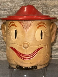 ROBINSON RANSBOTTOM OSCAR DOUGH BOY COOKIE JAR, HAND INCISED DECORATION, 1940 - Picture 1 of 14