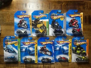 9x Hot Wheels Motorcycle Lot Ducati Treasure Hunt Max Steele Canyon Carver Noz - Picture 1 of 10