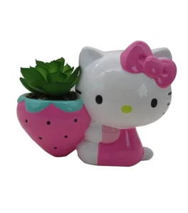 Sanrio Hello Kitty Strawberry 5-Inch Planter With Artificial Succulent - Picture 1 of 2