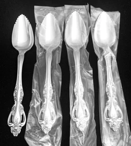 NEW Imperial International CHALMETTE Set 4 FRUIT SPOONS 6" Stainless Flatware - Picture 1 of 2
