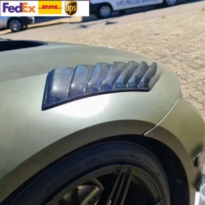 2PC Real Carbon Fiber Vent Cover Engine Hood For BMW i8 2014 2015 2016 2017 2018 - Image 1 of 2