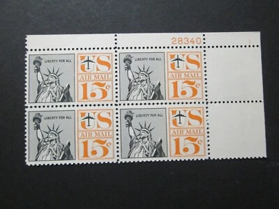 SCOTT C-63a PLATE BLOCK, MOG, NH, FREE SHIPPING ON COMBINED ORDERS, LAST ONE! - Image 1 of 2