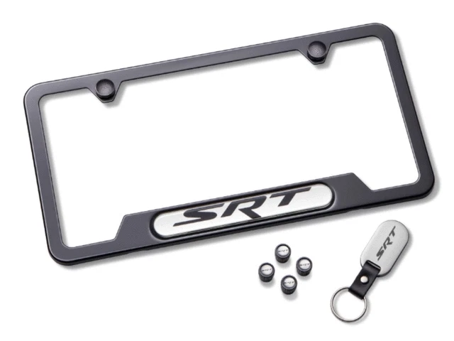 18-23 Dodge Challenger Charger SRT Hellcat License Plate Frame Gift Set MoparOE - Image 1 of 1