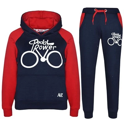 Tuta Sportiva Per Ragazzi Blu Designer Pedal Power Top E Pantaloni 5-13 Anni - Immagine 1 di 2