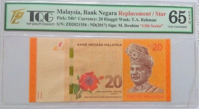 Malaysia 2017 20 Ringgits  - Image 1 of 2