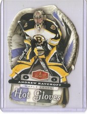 2006-07 Flair Showcase Andrew Raycroft Hot Gloves Die-Cut Insert Card 