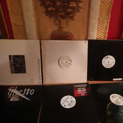 6 Vtg Hip Hop LP Singles Miles Jaye, Gerald Levert, Ghetto, Joe Hound Diana Ross - Image 1 of 4