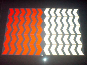 REFLECTIVE CHEVRONS Cycle Bike Motorbike Helmet Safety Stickers 30 off 50mm - Picture 1 of 3