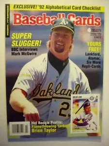 October1992 Krause Baseball Cards w/ insert cards-Issue #84-Mark McGwire cover - Picture 1 of 3
